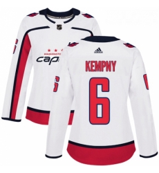 Womens Adidas Washington Capitals 6 Michal Kempny Authentic White Away NHL Jerse Womens Adidas Washington Capitals 6 Michal Kempny Authentic White Away NHL Jerse