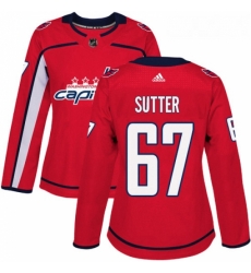 Womens Adidas Washington Capitals 67 Riley Sutter Authentic Red Home NHL Jerse Womens Adidas Washington Capitals 67 Riley Sutter Authentic Red Home NHL Jerse