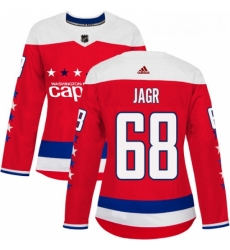 Womens Adidas Washington Capitals 68 Jaromir Jagr Authentic Red Alternate NHL Jersey Womens Adidas Washington Capitals 68 Jaromir Jagr Authentic Red Alternate NHL Jersey