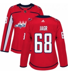 Womens Adidas Washington Capitals 68 Jaromir Jagr Authentic Red Home NHL Jersey Womens Adidas Washington Capitals 68 Jaromir Jagr Authentic Red Home NHL Jersey