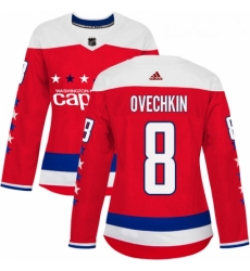 Womens Adidas Washington Capitals 8 Alex Ovechkin Authentic Red Alternate NHL Jersey Womens Adidas Washington Capitals 8 Alex Ovechkin Authentic Red Alternate NHL Jersey
