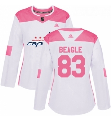 Womens Adidas Washington Capitals 83 Jay Beagle Authentic WhitePink Fashion NHL Jersey Womens Adidas Washington Capitals 83 Jay Beagle Authentic WhitePink Fashion NHL Jersey
