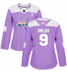Womens Adidas Washington Capitals 9 Dmitry Orlov Authentic Purple Fights Cancer Practice NHL Jersey Womens Adidas Washington Capitals 9 Dmitry Orlov Authentic Purple Fights Cancer Practice NHL Jersey