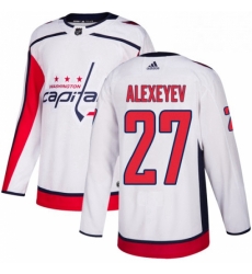 Youth Adidas Washington Capitals 27 Alexander Alexeyev Authentic White Away NHL Jerse Youth Adidas Washington Capitals 27 Alexander Alexeyev Authentic White Away NHL Jerse
