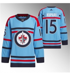 Men Winnipeg Jets 15 Rasmus Kupari Light Blue Anniversary Primegreen Stitched Jersey Men Winnipeg Jets 15 Rasmus Kupari Light Blue Anniversary Primegreen Stitched Jersey