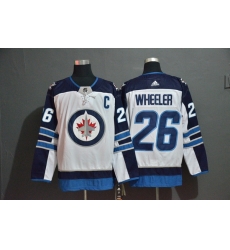 Men Winnipeg Jets 26 Blake Wheeler White Adidas Jersey Men Winnipeg Jets 26 Blake Wheeler White Adidas Jersey