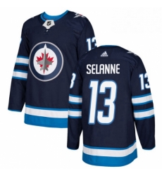 Mens Adidas Winnipeg Jets 13 Teemu Selanne Authentic Navy Blue Home NHL Jersey Mens Adidas Winnipeg Jets 13 Teemu Selanne Authentic Navy Blue Home NHL Jersey
