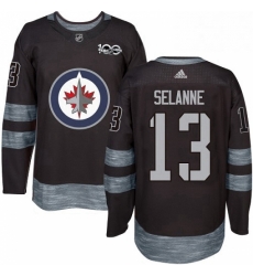 Mens Adidas Winnipeg Jets 13 Teemu Selanne Premier Black 1917 2017 100th Anniversary NHL Jersey Mens Adidas Winnipeg Jets 13 Teemu Selanne Premier Black 1917 2017 100th Anniversary NHL Jersey
