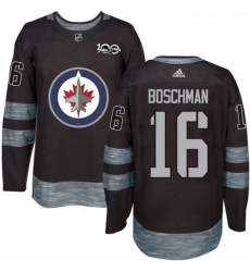 Mens Adidas Winnipeg Jets 16 Laurie Boschman Premier Black 1917 2017 100th Anniversary NHL Jersey Mens Adidas Winnipeg Jets 16 Laurie Boschman Premier Black 1917 2017 100th Anniversary NHL Jersey