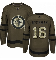 Mens Adidas Winnipeg Jets 16 Laurie Boschman Premier Green Salute to Service NHL Jersey Mens Adidas Winnipeg Jets 16 Laurie Boschman Premier Green Salute to Service NHL Jersey