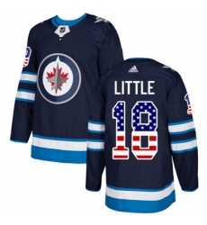 Mens Adidas Winnipeg Jets 18 Bryan Little Authentic Navy Blue USA Flag Fashion NHL Jersey Mens Adidas Winnipeg Jets 18 Bryan Little Authentic Navy Blue USA Flag Fashion NHL Jersey