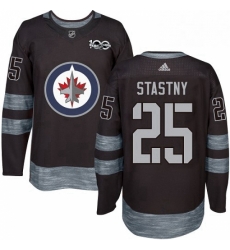 Mens Adidas Winnipeg Jets 25 Paul Stastny Authentic Black 1917 2017 100th Anniversary NHL Jerse Mens Adidas Winnipeg Jets 25 Paul Stastny Authentic Black 1917 2017 100th Anniversary NHL Jerse