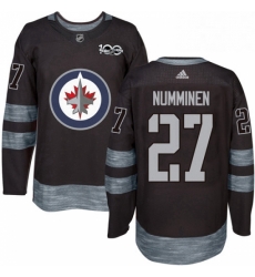 Mens Adidas Winnipeg Jets 27 Teppo Numminen Authentic Black 1917 2017 100th Anniversary NHL Jersey Mens Adidas Winnipeg Jets 27 Teppo Numminen Authentic Black 1917 2017 100th Anniversary NHL Jersey