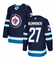 Mens Adidas Winnipeg Jets 27 Teppo Numminen Premier Navy Blue Home NHL Jersey Mens Adidas Winnipeg Jets 27 Teppo Numminen Premier Navy Blue Home NHL Jersey