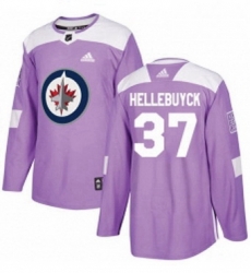 Mens Adidas Winnipeg Jets 37 Connor Hellebuyck Authentic Purple Fights Cancer Practice NHL Jersey Mens Adidas Winnipeg Jets 37 Connor Hellebuyck Authentic Purple Fights Cancer Practice NHL Jersey