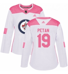 Womens Adidas Winnipeg Jets 19 Nic Petan Authentic WhitePink Fashion NHL Jersey Womens Adidas Winnipeg Jets 19 Nic Petan Authentic WhitePink Fashion NHL Jersey