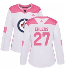 Womens Adidas Winnipeg Jets 27 Nikolaj Ehlers Authentic WhitePink Fashion NHL Jersey Womens Adidas Winnipeg Jets 27 Nikolaj Ehlers Authentic WhitePink Fashion NHL Jersey