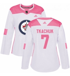Womens Adidas Winnipeg Jets 7 Keith Tkachuk Authentic WhitePink Fashion NHL Jersey Womens Adidas Winnipeg Jets 7 Keith Tkachuk Authentic WhitePink Fashion NHL Jersey