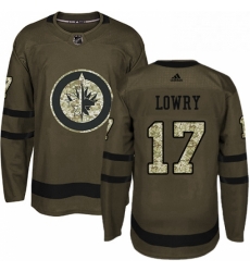 Youth Adidas Winnipeg Jets 17 Adam Lowry Authentic Green Salute to Service NHL Jersey Youth Adidas Winnipeg Jets 17 Adam Lowry Authentic Green Salute to Service NHL Jersey