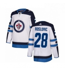 Youth Adidas Winnipeg Jets 28 Jack Roslovic Authentic White Away NHL Jersey Youth Adidas Winnipeg Jets 28 Jack Roslovic Authentic White Away NHL Jersey