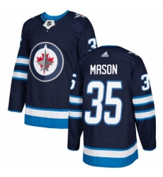 Youth Adidas Winnipeg Jets 35 Steve Mason Authentic Navy Blue Home NHL Jersey Youth Adidas Winnipeg Jets 35 Steve Mason Authentic Navy Blue Home NHL Jersey