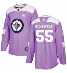 Youth Adidas Winnipeg Jets 55 Mark Scheifele Authentic Purple Fights Cancer Practice NHL Jersey Youth Adidas Winnipeg Jets 55 Mark Scheifele Authentic Purple Fights Cancer Practice NHL Jersey