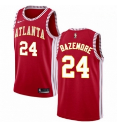 Mens Nike Atlanta Hawks 24 Kent Bazemore Swingman Red NBA Jersey Statement Edition Mens Nike Atlanta Hawks 24 Kent Bazemore Swingman Red NBA Jersey Statement Edition
