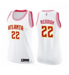 Womens Atlanta Hawks 22 Cam Reddish Swingman White Pink Fashion Basketball Jersey Womens Atlanta Hawks 22 Cam Reddish Swingman White Pink Fashion Basketball Jersey