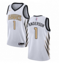 Womens Nike Atlanta Hawks 1 Justin Anderson Swingman White NBA Jersey City Edition Womens Nike Atlanta Hawks 1 Justin Anderson Swingman White NBA Jersey City Edition