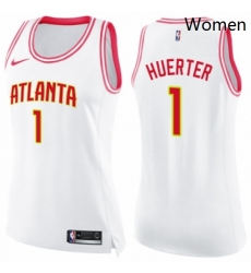 Womens Nike Atlanta Hawks 1 Kevin Huerter Swingman WhitePink Fashion NBA Jersey Womens Nike Atlanta Hawks 1 Kevin Huerter Swingman WhitePink Fashion NBA Jersey