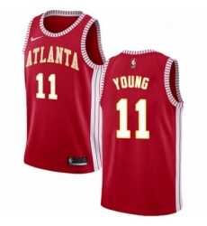 Womens Nike Atlanta Hawks 11 Trae Young Swingman Red NBA Jersey Statement Edition Womens Nike Atlanta Hawks 11 Trae Young Swingman Red NBA Jersey Statement Edition
