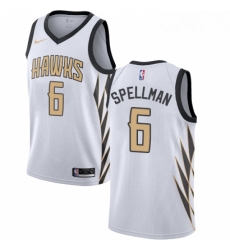 Womens Nike Atlanta Hawks 6 Omari Spellman Swingman White NBA Jersey City Edition Womens Nike Atlanta Hawks 6 Omari Spellman Swingman White NBA Jersey City Edition