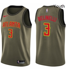 Youth Nike Atlanta Hawks 3 Marco Belinelli Swingman Green Salute to Service NBA Jersey Youth Nike Atlanta Hawks 3 Marco Belinelli Swingman Green Salute to Service NBA Jersey