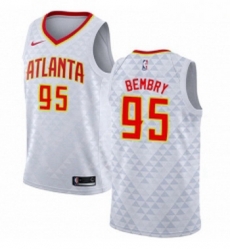 Youth Nike Atlanta Hawks 95 DeAndre Bembry Swingman White NBA Jersey Association Edition Youth Nike Atlanta Hawks 95 DeAndre Bembry Swingman White NBA Jersey Association Edition