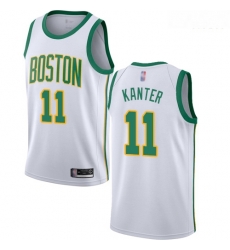 Celtics #11 Enes Kanter White Basketball Swingman City Edition 2018 19 Jersey Celtics #11 Enes Kanter White Basketball Swingman City Edition 2018 19 Jersey