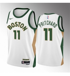 Men Boston Celtics 11 Payton Pritchard White 2023 24 City Edition Stitched Basketball Jersey Men Boston Celtics 11 Payton Pritchard White 2023 24 City Edition Stitched Basketball Jersey