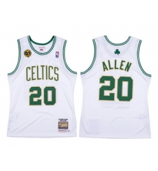 Men Boston Celtics 20 Ray Allen White Throwback 2008 09 Stitched Jersey Men Boston Celtics 20 Ray Allen White Throwback 2008 09 Stitched Jersey