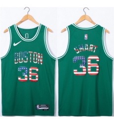 Men Boston Celtics 36 Marcus Smart USA Flag Green Stitched Jersey Men Boston Celtics 36 Marcus Smart USA Flag Green Stitched Jersey