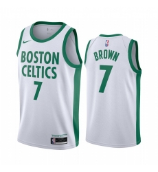 Men Nike Boston Celtics 7 Jaylen Brown White NBA Swingman 2020 21 City Edition Jersey Men Nike Boston Celtics 7 Jaylen Brown White NBA Swingman 2020 21 City Edition Jersey