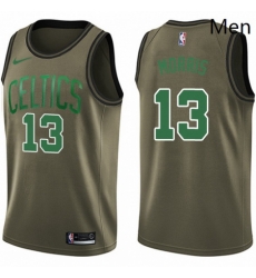 Mens Nike Boston Celtics 13 Marcus Morris Swingman Green Salute to Service NBA Jersey Mens Nike Boston Celtics 13 Marcus Morris Swingman Green Salute to Service NBA Jersey
