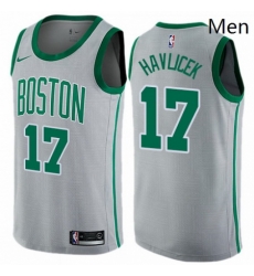 Mens Nike Boston Celtics 17 John Havlicek Swingman Gray NBA Jersey City Edition Mens Nike Boston Celtics 17 John Havlicek Swingman Gray NBA Jersey City Edition