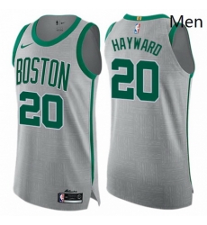 Mens Nike Boston Celtics 20 Gordon Hayward Authentic Gray NBA Jersey City Edition Mens Nike Boston Celtics 20 Gordon Hayward Authentic Gray NBA Jersey City Edition