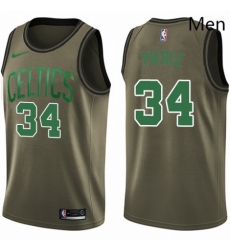 Mens Nike Boston Celtics 34 Paul Pierce Swingman Green Salute to Service NBA Jersey Mens Nike Boston Celtics 34 Paul Pierce Swingman Green Salute to Service NBA Jersey