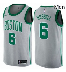 Mens Nike Boston Celtics 6 Bill Russell Swingman Gray NBA Jersey City Edition Mens Nike Boston Celtics 6 Bill Russell Swingman Gray NBA Jersey City Edition