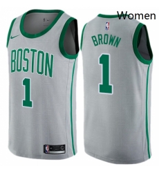 Womens Nike Boston Celtics 1 Walter Brown Swingman Gray NBA Jersey City Edition Womens Nike Boston Celtics 1 Walter Brown Swingman Gray NBA Jersey City Edition