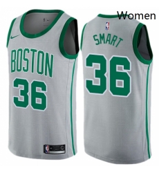 Womens Nike Boston Celtics 36 Marcus Smart Swingman Gray NBA Jersey City Edition Womens Nike Boston Celtics 36 Marcus Smart Swingman Gray NBA Jersey City Edition