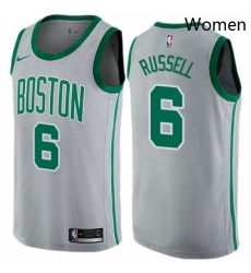 Womens Nike Boston Celtics 6 Bill Russell Swingman Gray NBA Jersey City Edition Womens Nike Boston Celtics 6 Bill Russell Swingman Gray NBA Jersey City Edition
