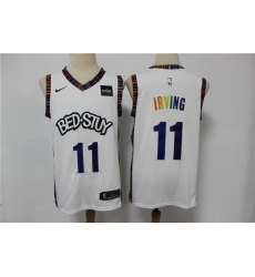 Men Brooklyn Nets 11 Kyrie Irving White 2020 City Edition Gradient Font Nike Swingman Jersey Men Brooklyn Nets 11 Kyrie Irving White 2020 City Edition Gradient Font Nike Swingman Jersey