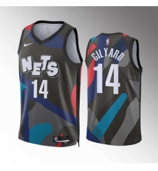 Men Brooklyn Nets 14 Jacob Gilyard Black 2023 24 City Edition Stitched Basketball Jersey Men Brooklyn Nets 14 Jacob Gilyard Black 2023 24 City Edition Stitched Basketball Jersey