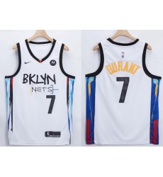 Men Brooklyn Nets Kevin Durant 7 White 2021 Nike NBA Swingman Jersey Men Brooklyn Nets Kevin Durant 7 White 2021 Nike NBA Swingman Jersey
